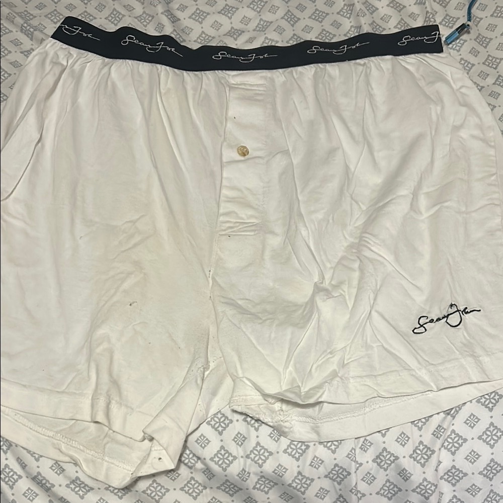 Sean John White Classic Boxers Soft Cotton - XL